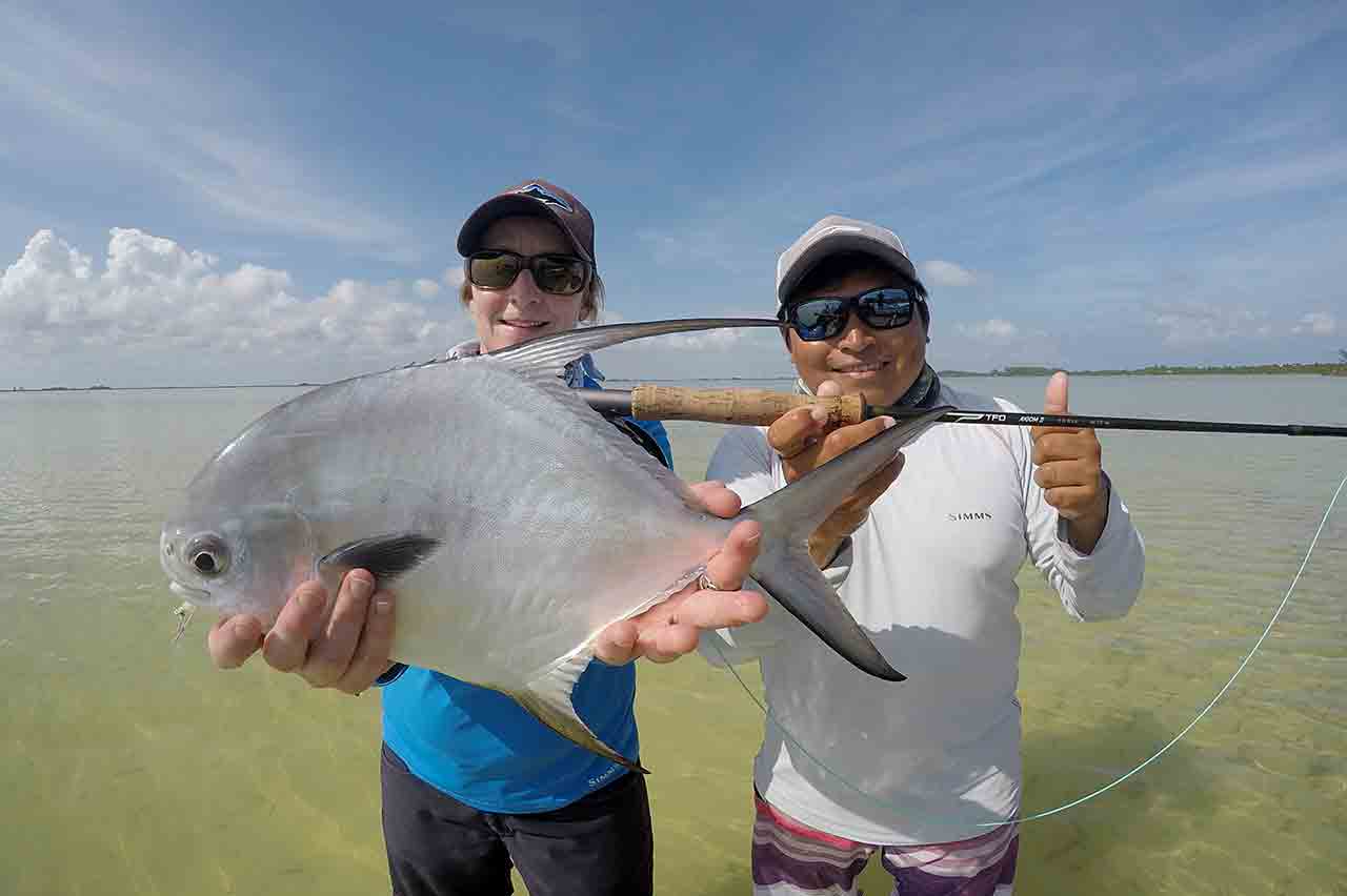 Permit Fly Fishing Lodge Ascension Bay Mexico
